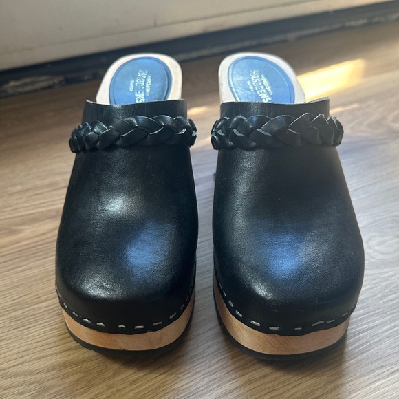 COPY - Swedish has been platform heel braided clog black leather size 38 women’… - Picture 2 of 7